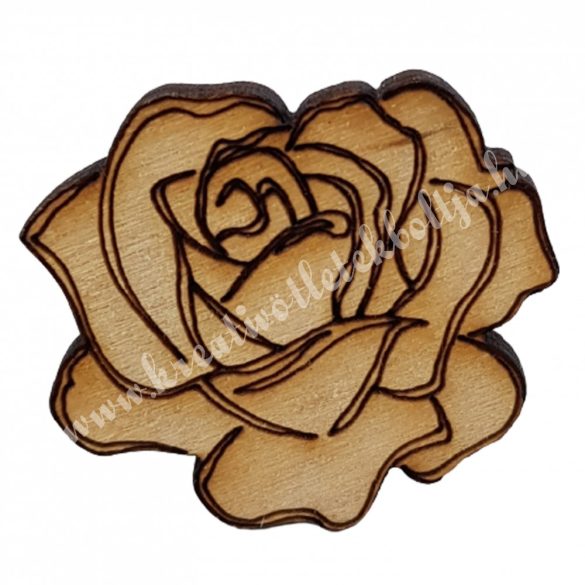 Fafigura, rózsafej, 3,2x3 cm