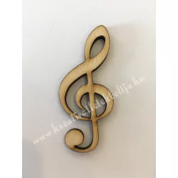 Fafigura violinkulcs, 3,3x7,8 cm