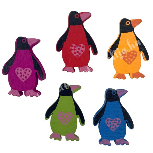 Fagyöngy, pingvin, 1,8x2,1 cm, 5 db/csomag
