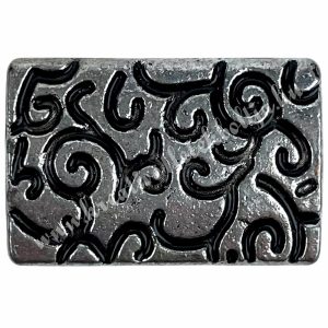 Fémköztes, platina, 2,2x1,5 cm  