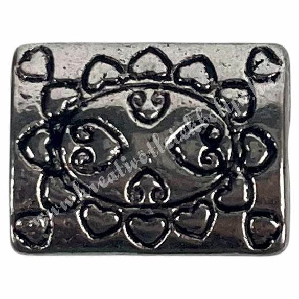 Fémköztes, platina, 1,4x1 cm  