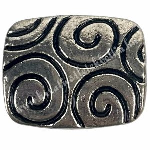 Fémköztes, platina, 1,7x1,5 cm  