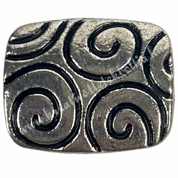 Fémköztes, platina, 1,7x1,5 cm  