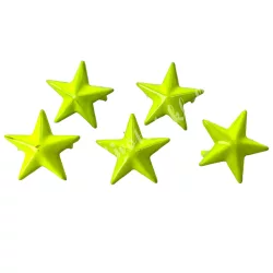 Fémszegecs, csillag, sárga, 10 mm, 5 db/csomag