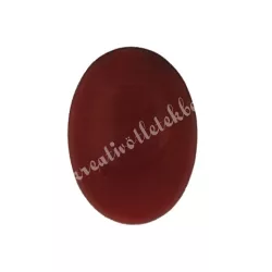 Festett achát cabochon, barna, 1,8x2,5 cm