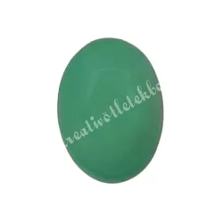 Festett achát cabochon, zöld, 1,8x2,5 cm