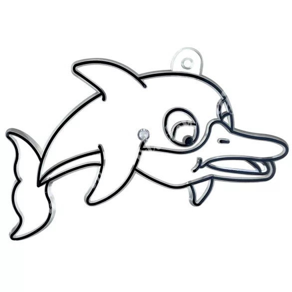 Festhető forma matricafestékhez, delfin, 7,5x4,5 cm