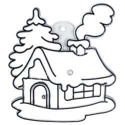 Festhető forma matricafestékhez, házikó, 6x6,5 cm