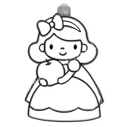 Festhető forma matricafestékhez, Hófehérke, 5,5x8 cm