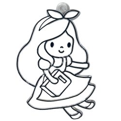   Festhető forma matricafestékhez, kislány könyvvel, 5,5x8 cm