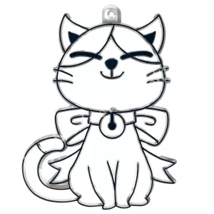 Festhető forma matricafestékhez, cica, 6,5x8,3 cm