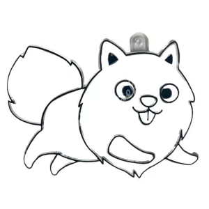 Festhető forma matricafestékhez, pomerániai spicc, 8x6 cm