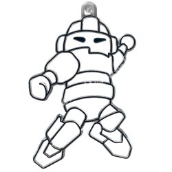 Festhető forma matricafestékhez, robot, 5,5x8,5 cm