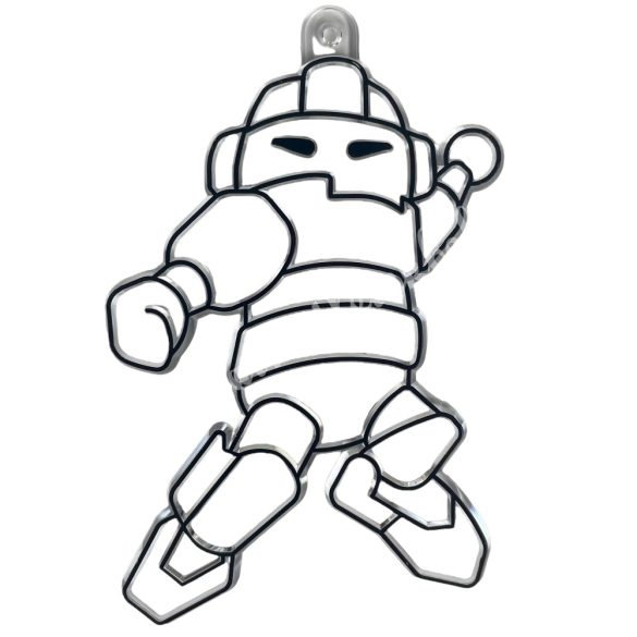 Festhető forma matricafestékhez, robot, 5,5x8,5 cm