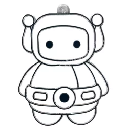Festhető forma matricafestékhez, robot, 6x8 cm