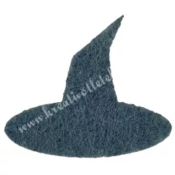 Filc boszorkány kalap, szürke, 3,5x3 cm
