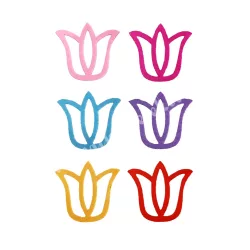 Filc tulipán áttört szirmokkal