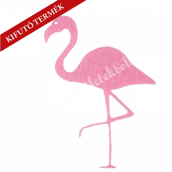 Flamingó filcfigura