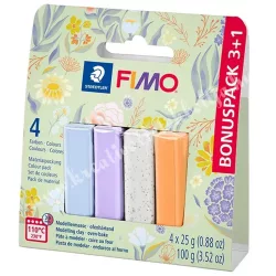   FIMO Effect Colour Pack süthető gyurma készlet, bloomy, 4x25 gramm