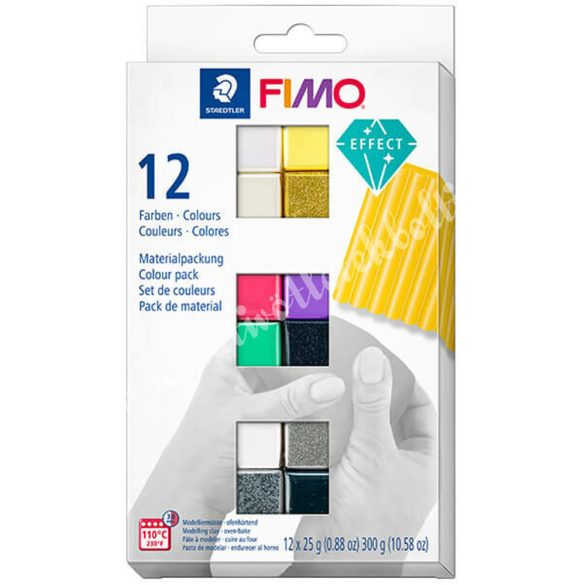 FIMO Soft Colour Pack süthető gyurma készlet, effect színek, 12x25 gramm