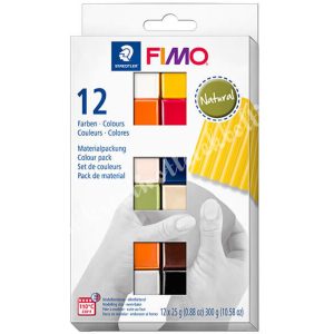 FIMO Soft Colour Pack süthető gyurma készlet, natural színek, 12x25 gramm