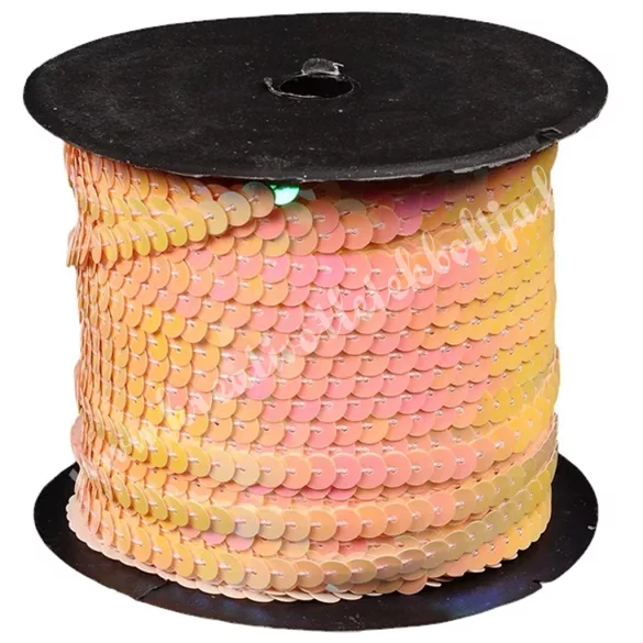 Flitter, irizáló barack, 6 mm
