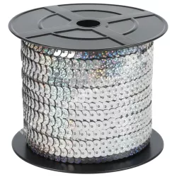 Flitter, irizáló ezüst, 6 mm