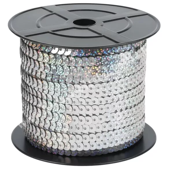Flitter, irizáló ezüst, 6 mm