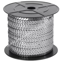 Flitter, metál ezüst, 6 mm