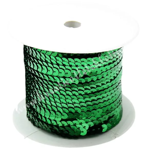 Flitter, zöld, 6 mm