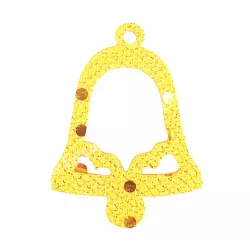 Flitteres dekorgumi harang, arany, 4x6 cm