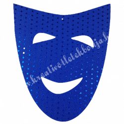 Flitteres dekorgumi, álarc, sötétkék, 5x6 cm