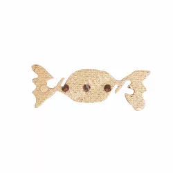 Flitteres dekorgumi szaloncukor, krém, 5,5x2 cm