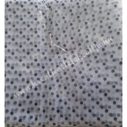 Flokkolt tüll, fekete-fehér, 140x100 cm