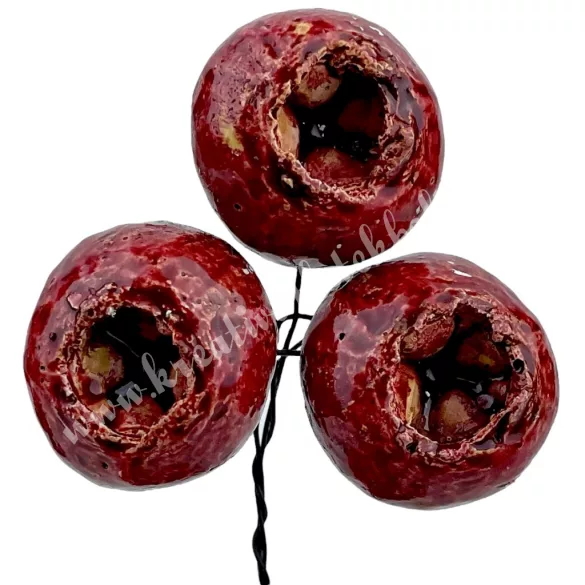 Betűzős gipsz gránátalma, 3 db/csokor
