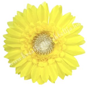 Gerbera virágfej, sárga, 9 cm