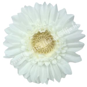 Gerbera virágfej, törtfehér, 9 cm