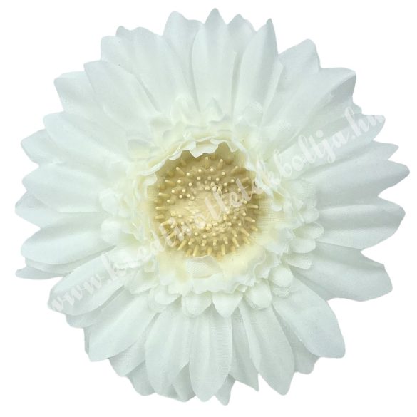 Gerbera virágfej, törtfehér, 9 cm