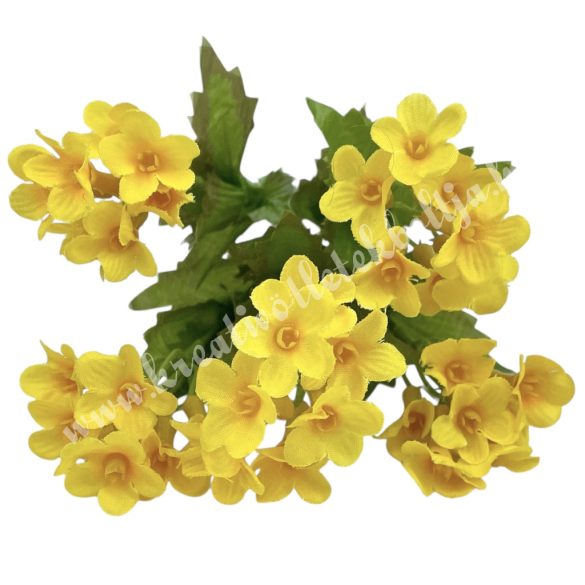 Apró virágos csokor, sárga, 25 cm