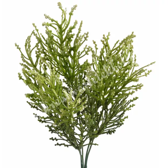 Tuja csokor, sötétzöld, fehér bogyókkal, 35 cm