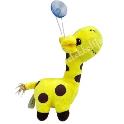 Plüss zsiráf, sárga, 13x18 cm