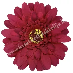 Gerbera virágfej, bordó, 11 cm