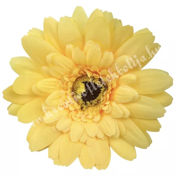 Gerbera virágfej, sárga, 11 cm