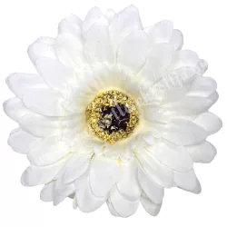 Gerbera virágfej, törtfehér, 11 cm