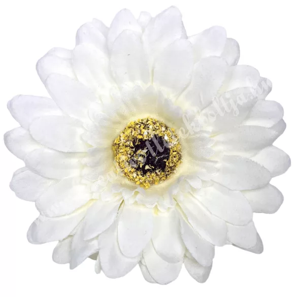 Gerbera virágfej, törtfehér, 11 cm