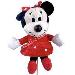 Betűzős plüss Minnie egér, piros, 14x17,5 cm