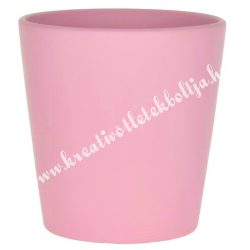 Kerámia kaspó, rózsaszín, 13x13 cm