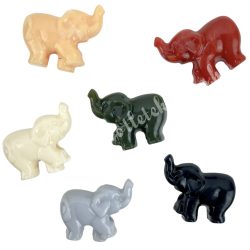 Fűzhető műanyag elefánt, 2,5x2 cm