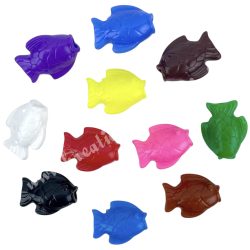 Fűzhető műanyag hal, 2,5x2 cm