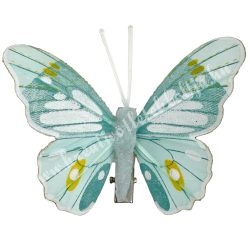 Csipeszes pillangó, világoskék, 7,5x6,5 cm